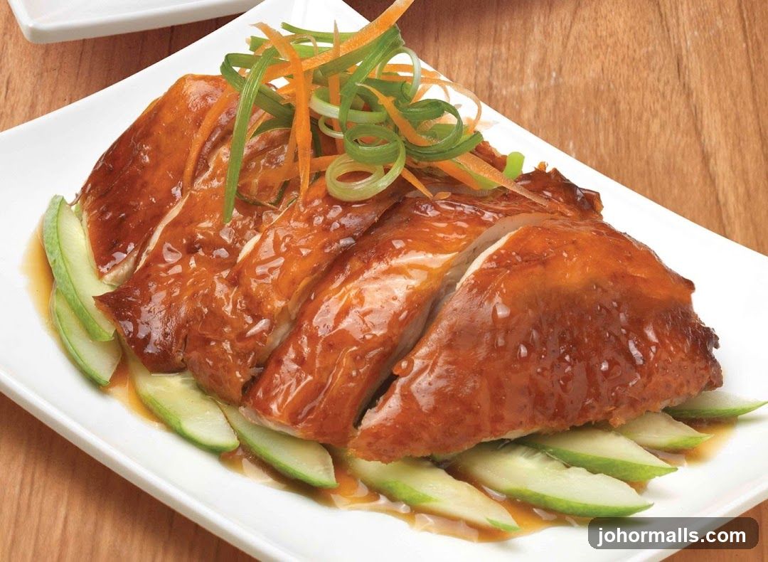 Roasted Chicken with Cucumber and Garnish