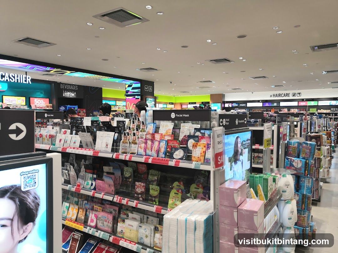 Cosmetics and Personal Care Store Aisles