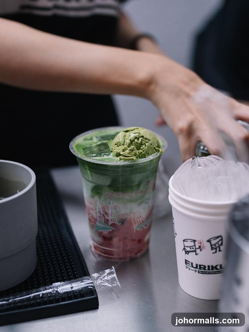 Matcha Drink with Ice Cream