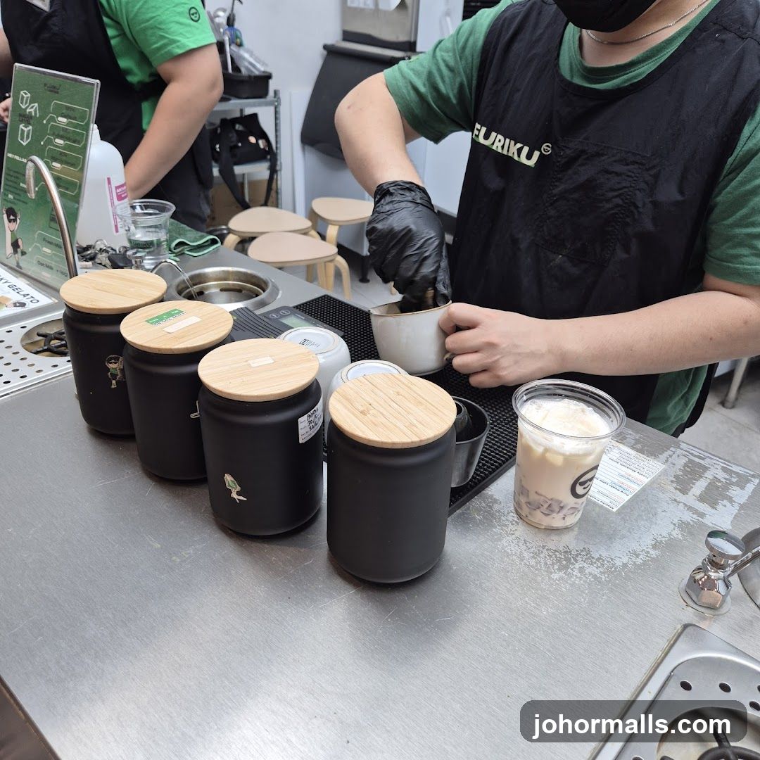 Barista preparing a drink