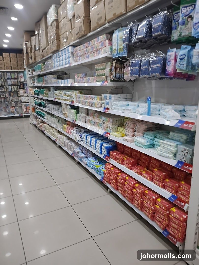 Store Aisles with Packaged Goods