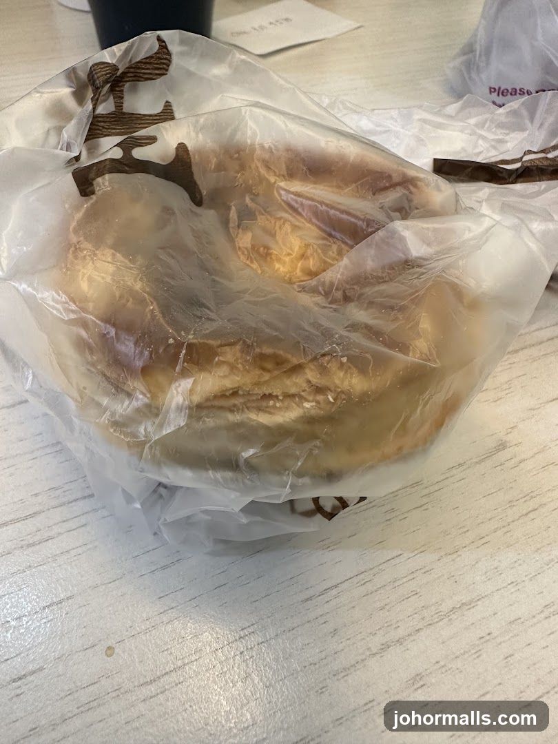 Pastry in a plastic bag