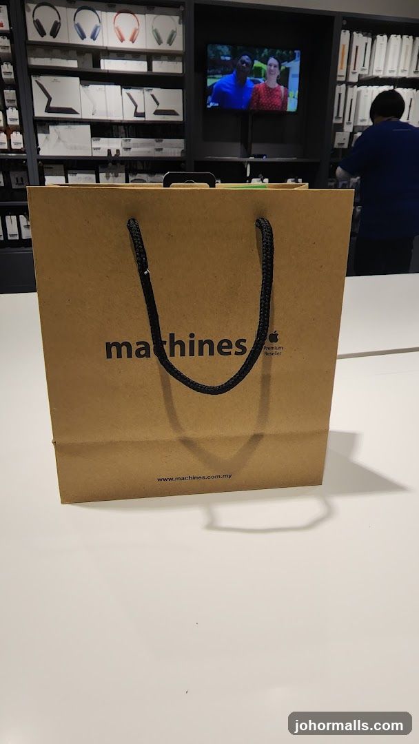 Brown paper shopping bag with logo
