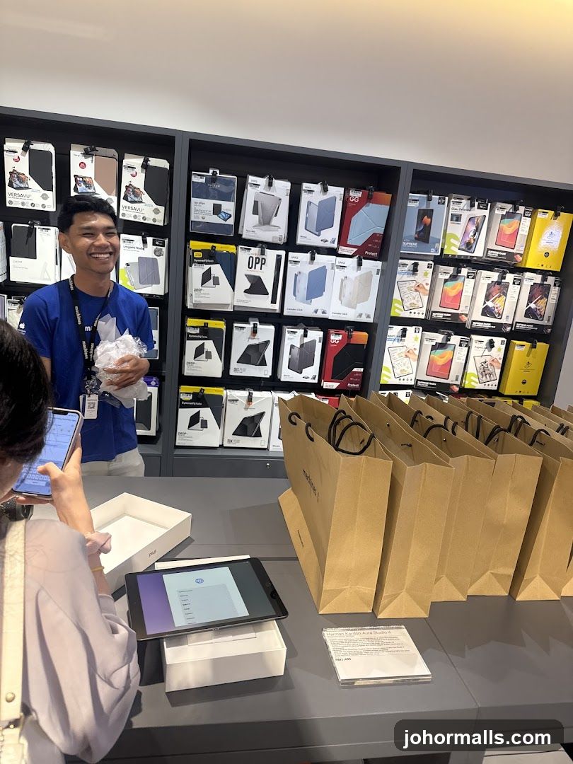 Store Interior with Electronics Accessories