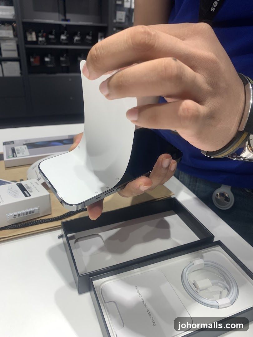 Unboxing a new iPhone