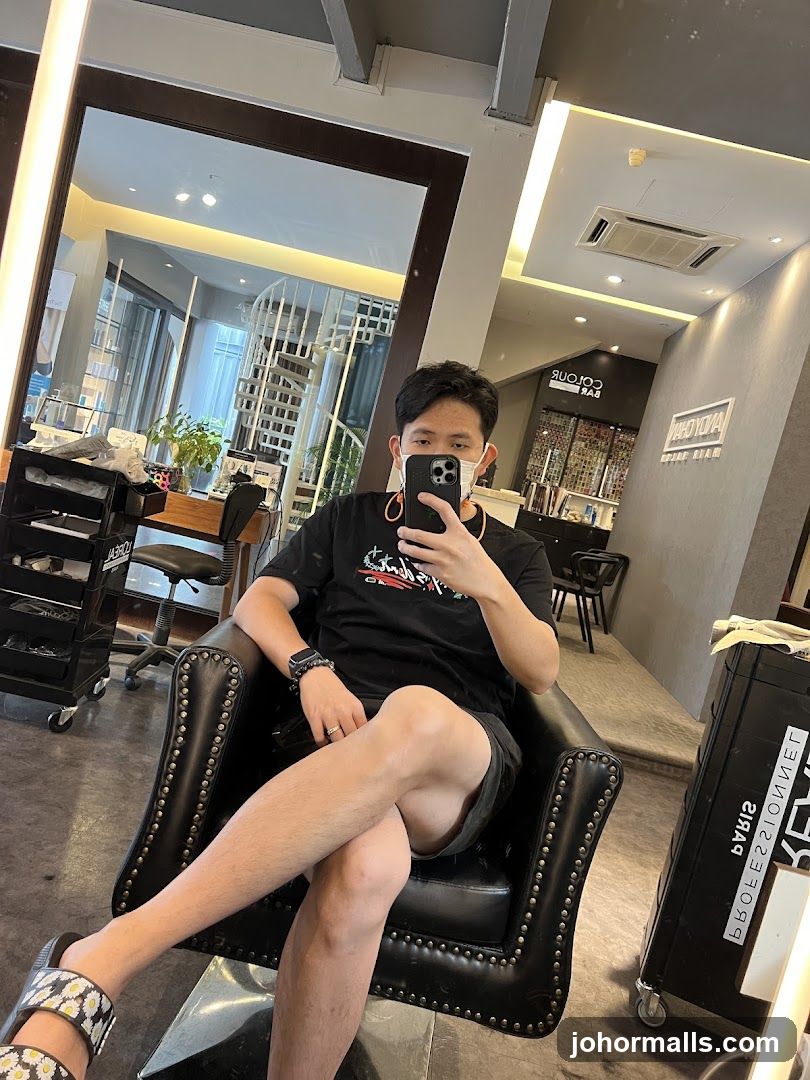 Man in Salon Chair