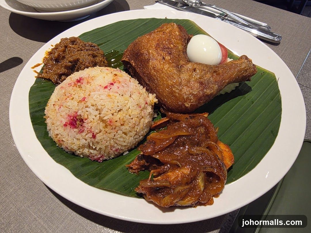 Nasi Lemak with Fried Chicken