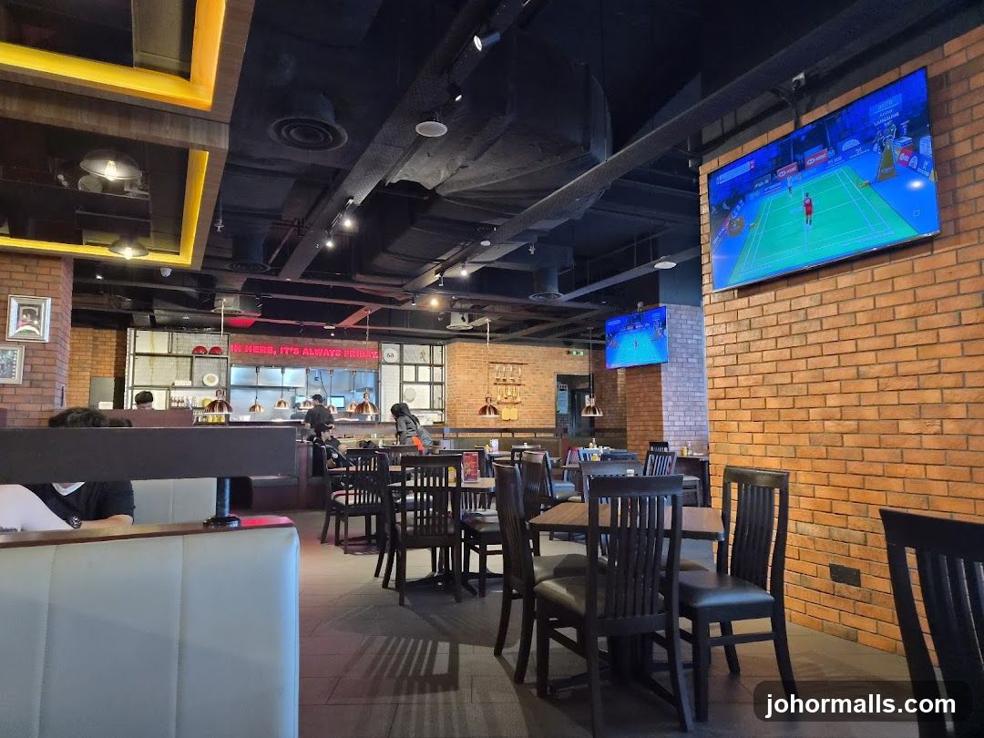 Restaurant Interior with TVs