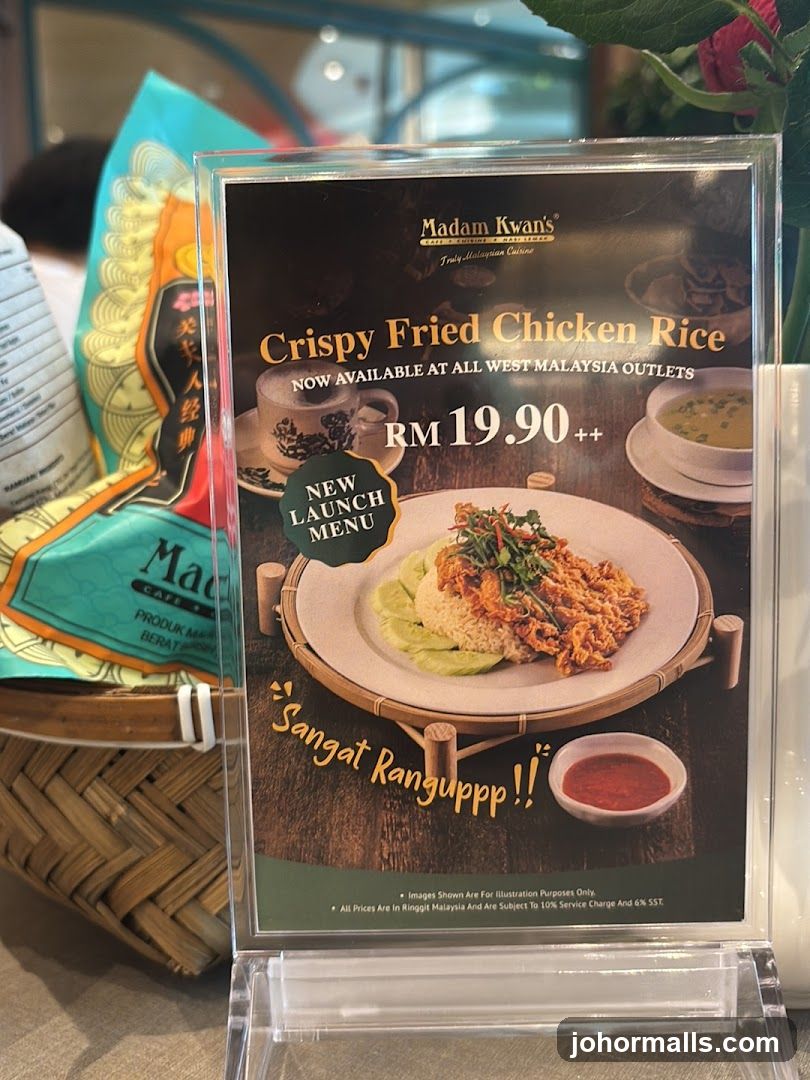 Crispy Fried Chicken Rice Menu