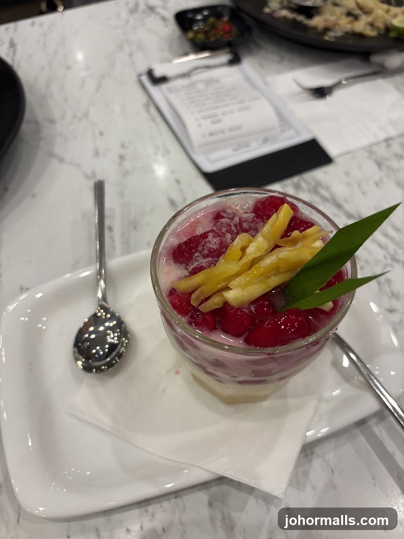 Dessert with Berries and Coconut Milk