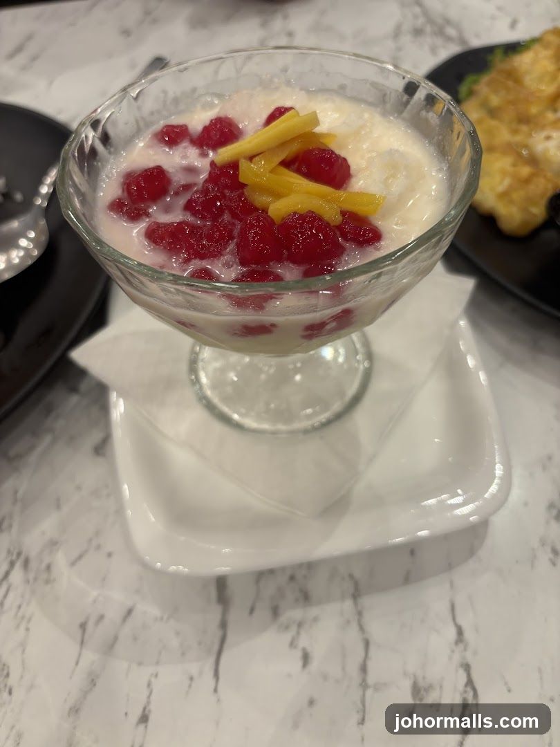 Dessert in a glass bowl