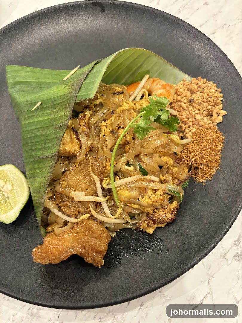 Pad Thai with Shrimp and Fried Fish