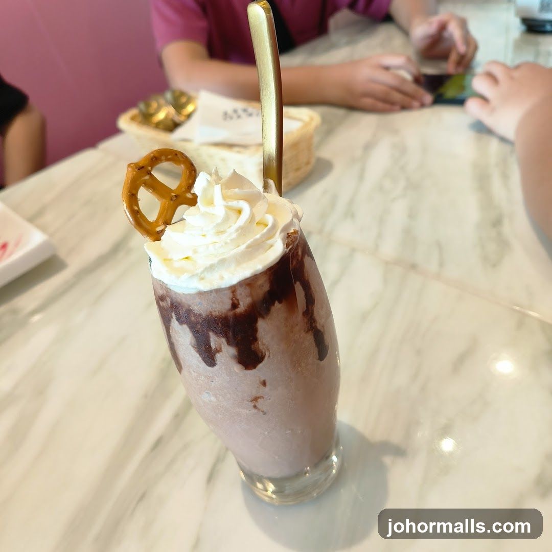 Milkshake with Pretzel Topping