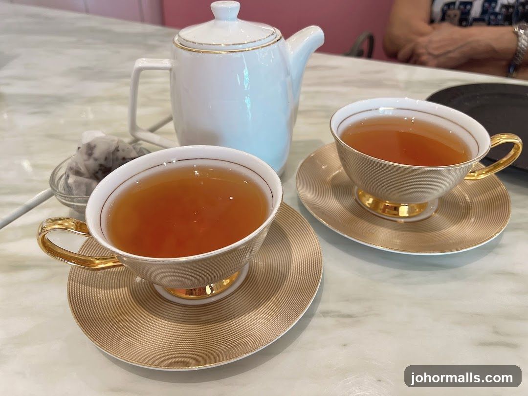 Tea Set on Marble Table
