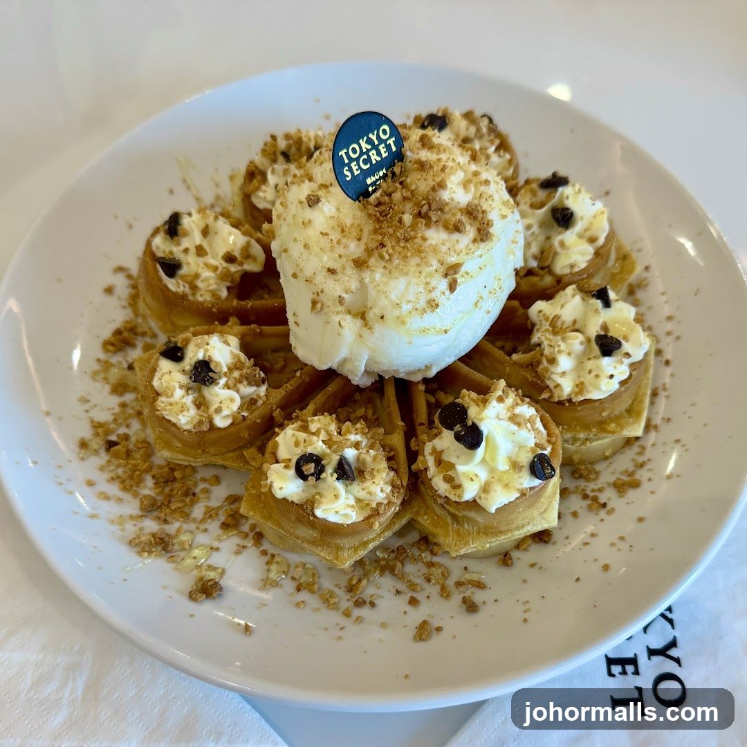 Waffle Dessert with Ice Cream