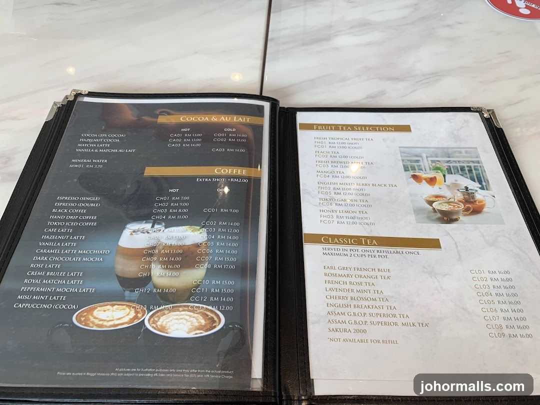 Coffee and Tea Menu