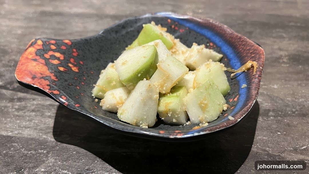 Dish on a ceramic plate