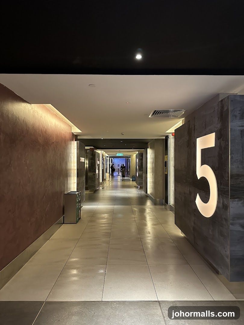 Hallway with large number 5