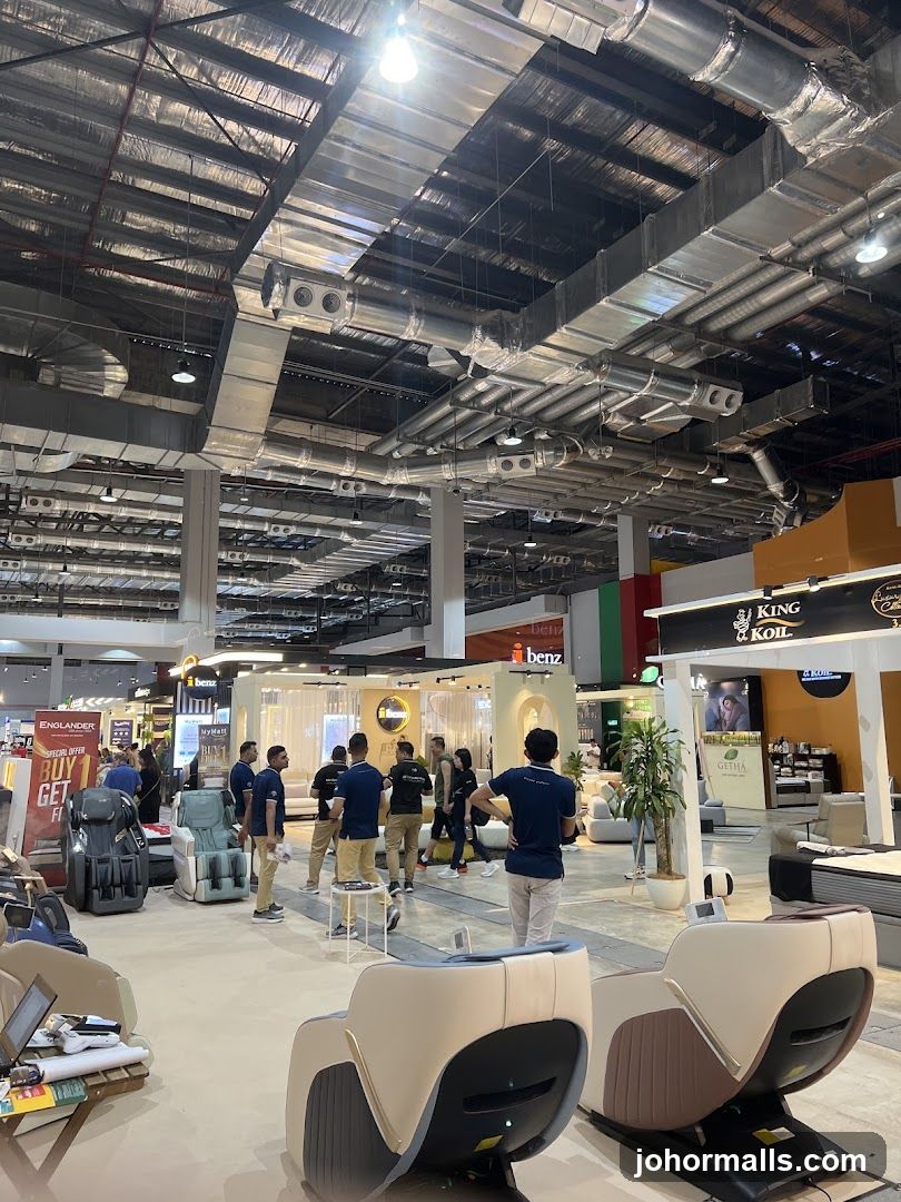 Exhibition Hall with Massage Chairs and Furniture Displays