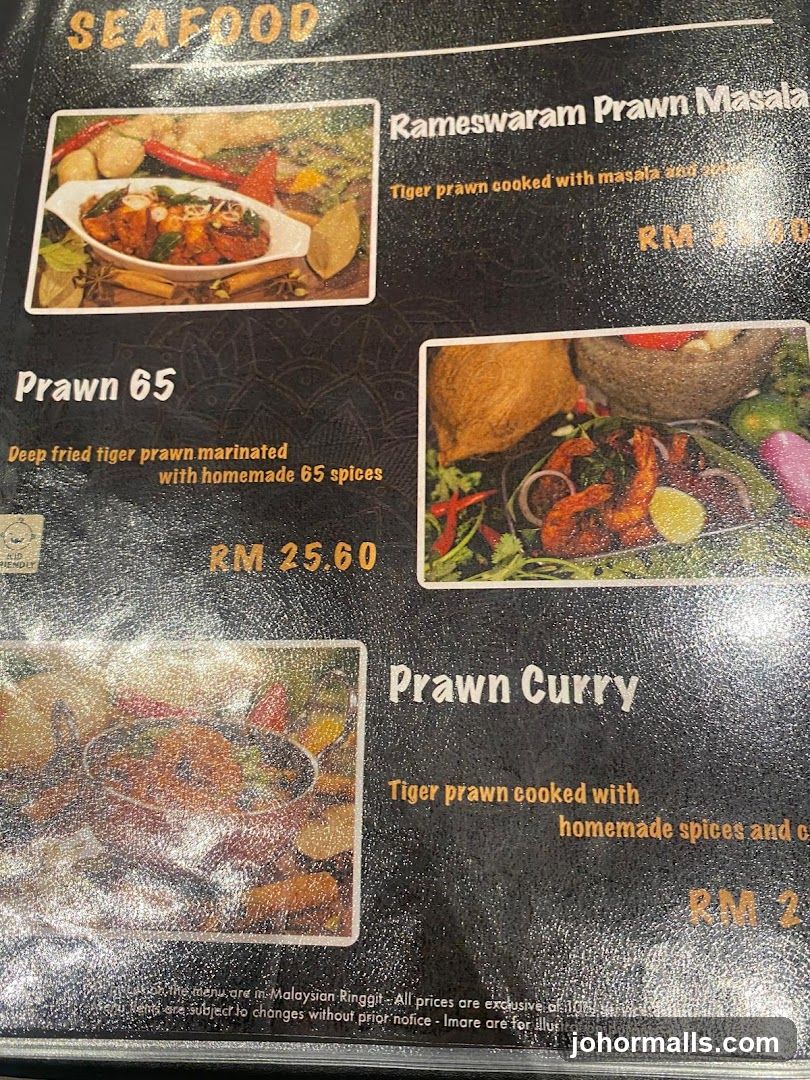 Seafood Menu