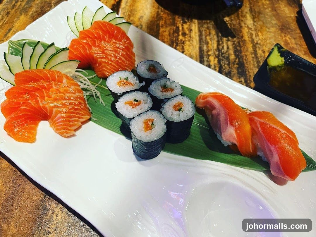 Salmon Sashimi and Sushi