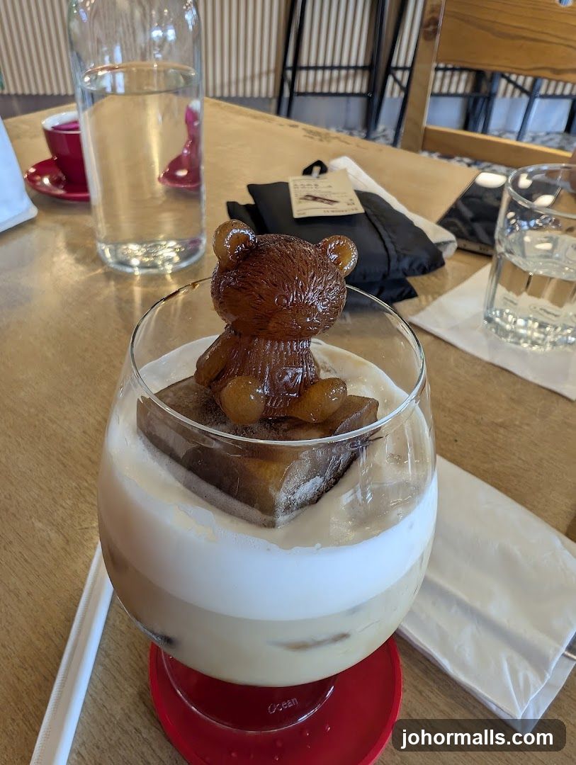 Iced Coffee with Bear-Shaped Ice