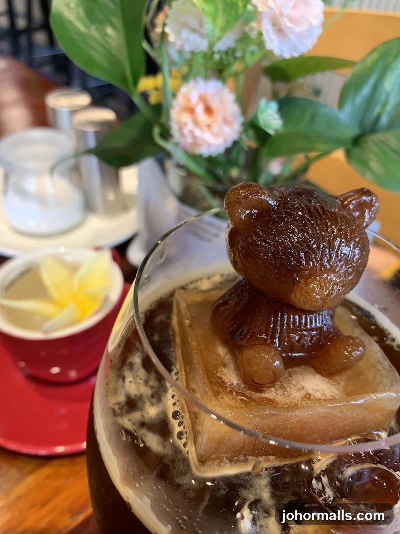 Iced Coffee with Bear-Shaped Ice