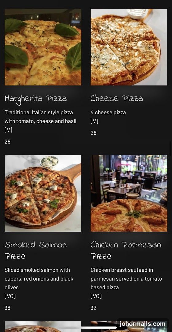 Pizza Menu