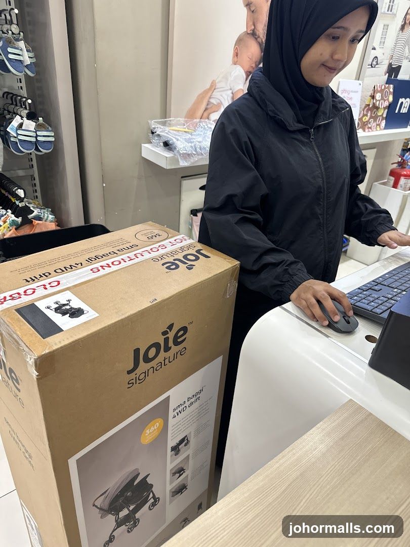 Stroller Box and Sales Associate