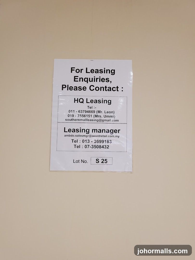 Leasing Enquiries Notice
