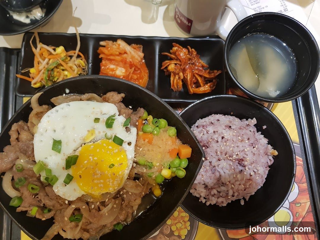 Korean Meal with Rice and Side Dishes