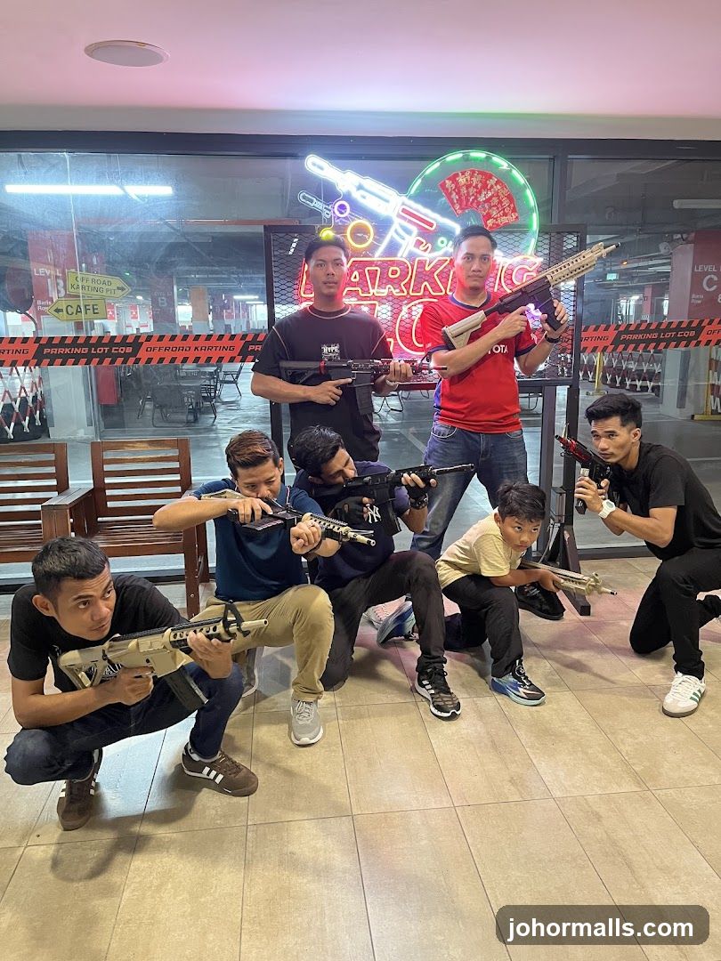 Group with toy guns