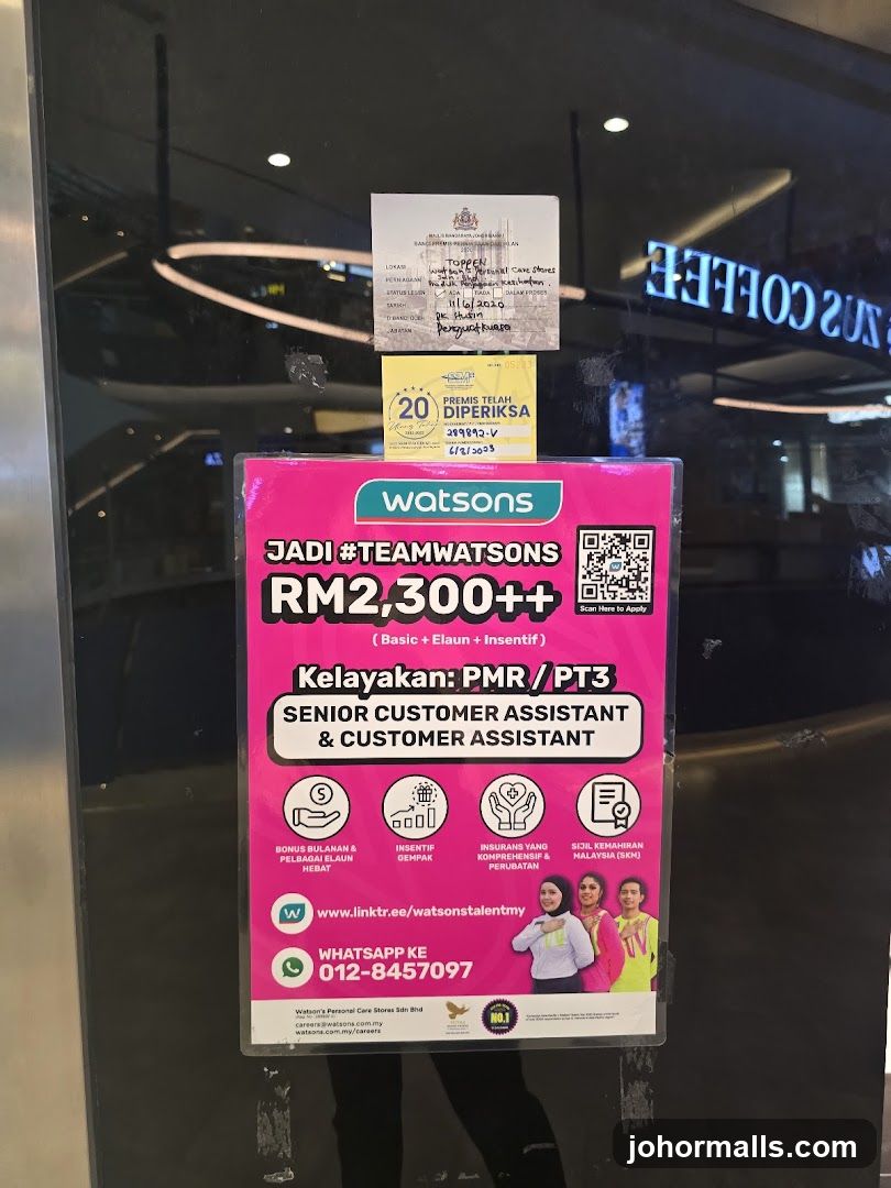 Watsons Recruitment Poster