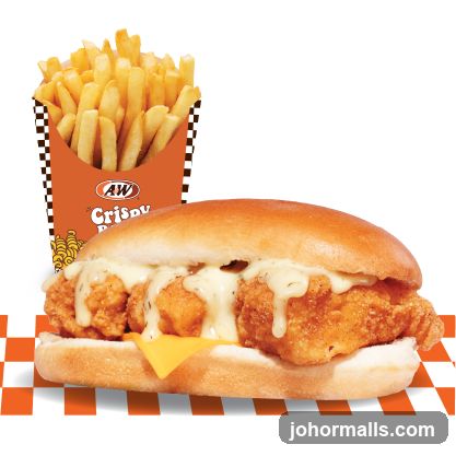 A&W Crispy Chicken Sandwich and Fries