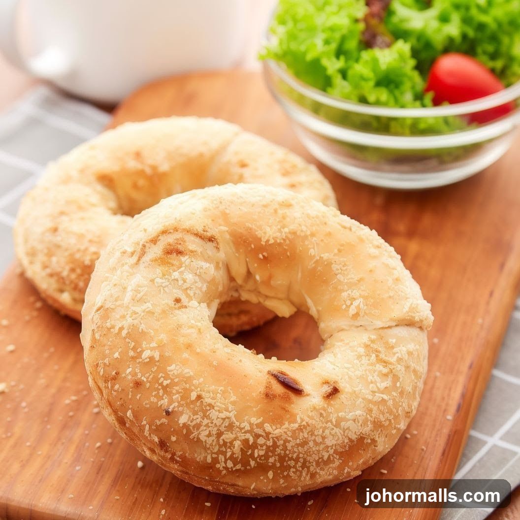 Bagels with Salad