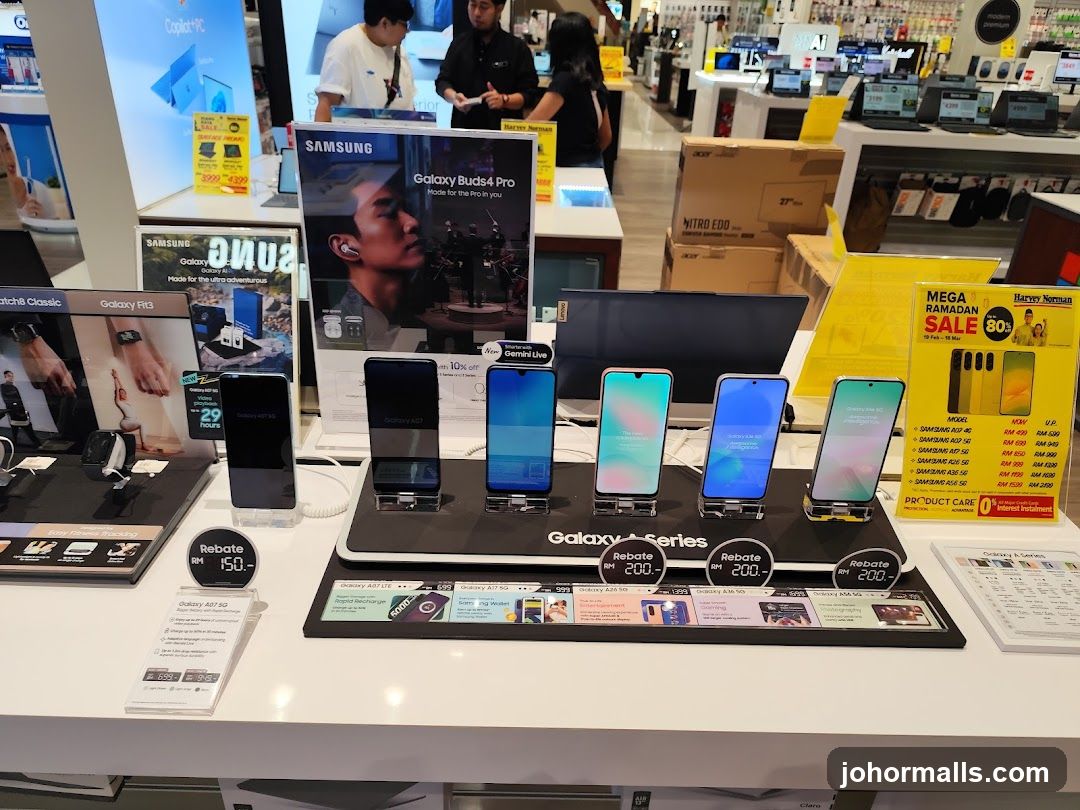 Samsung Galaxy Series Phones and Accessories Display