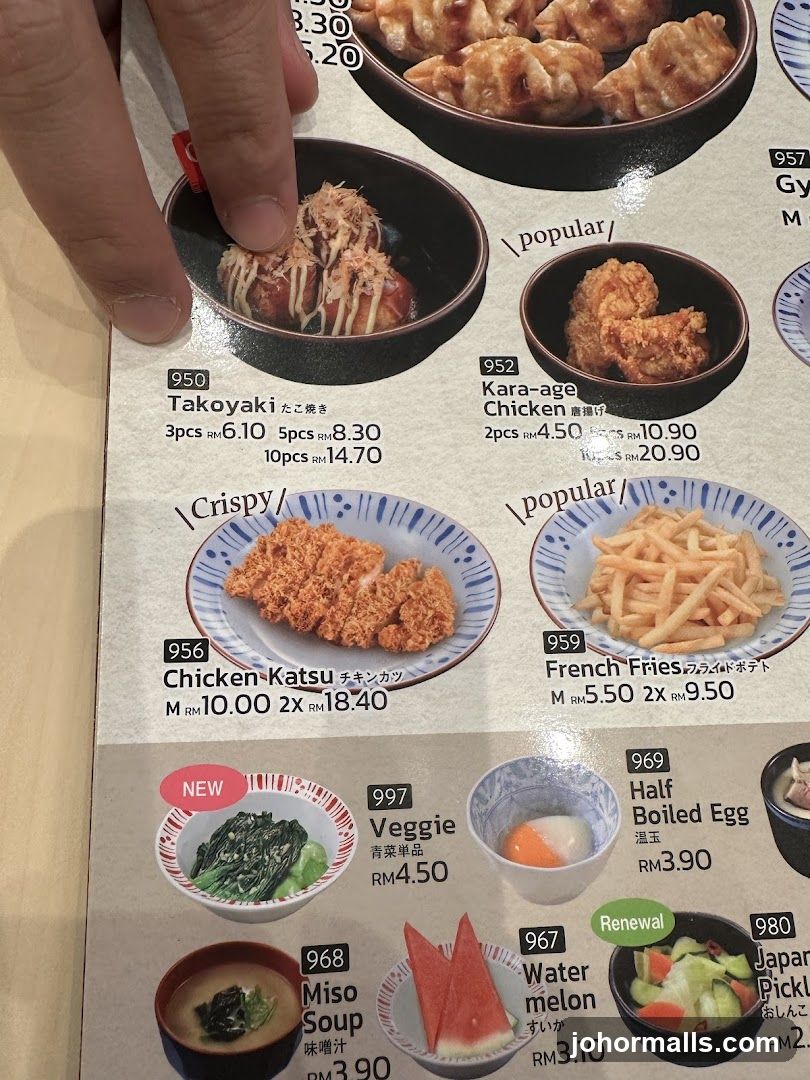 Japanese Food Menu