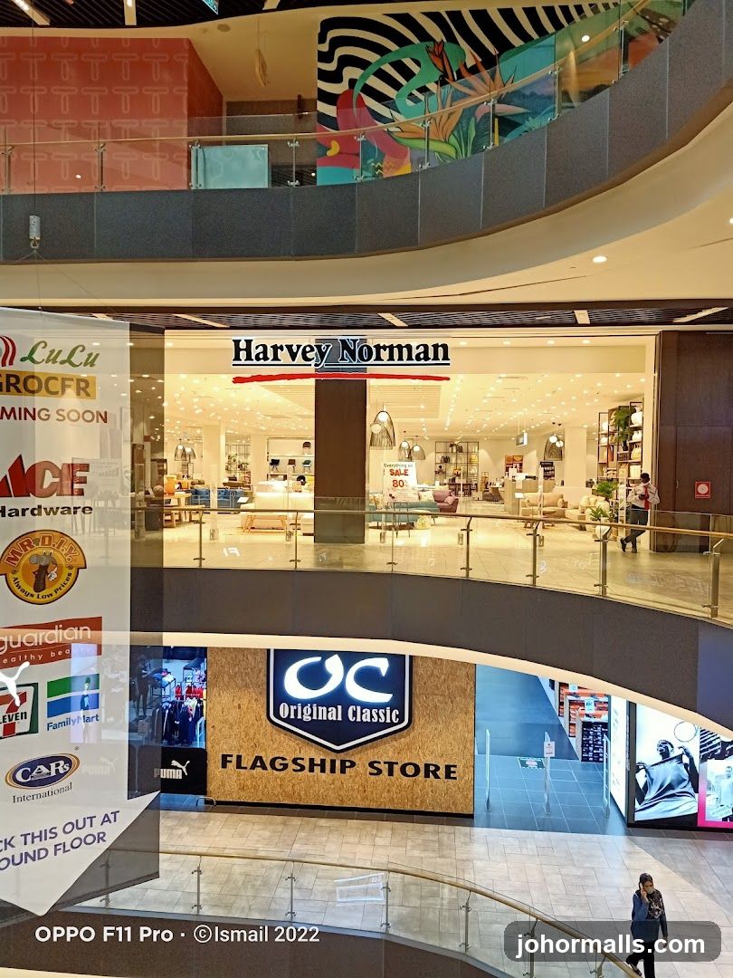 Mall Interior with Storefronts