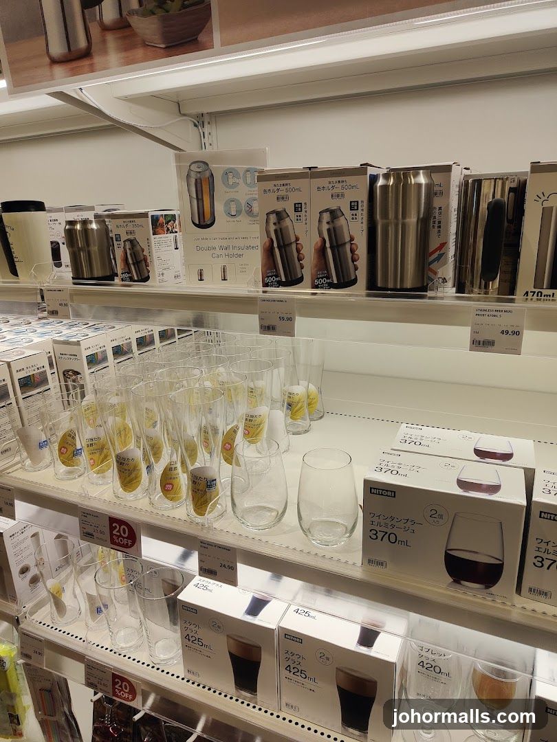 Store Display of Drinkware