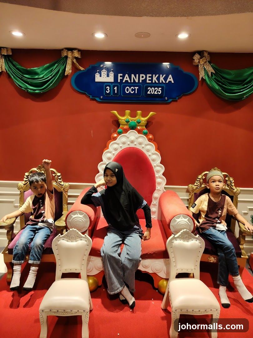 Children Posing on Thrones