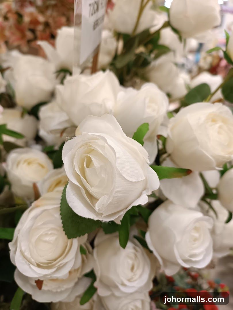 Artificial White Roses