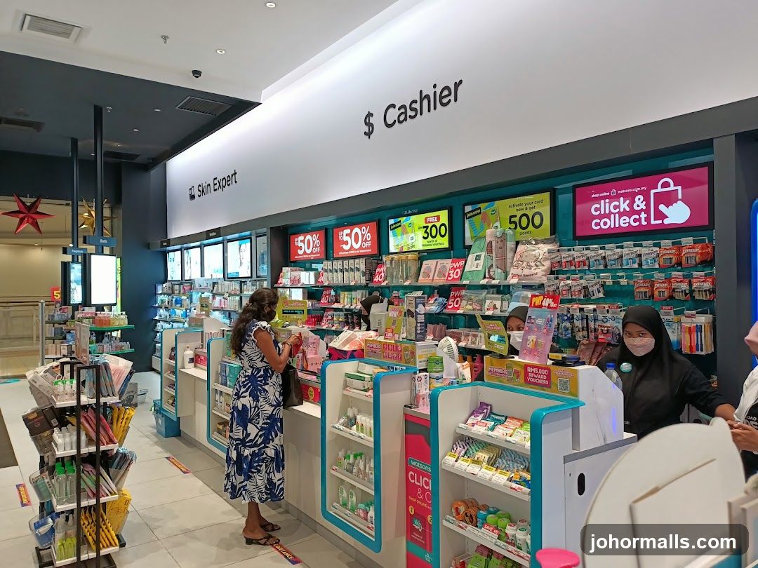 Pharmacy Interior with Cashier and Promotions