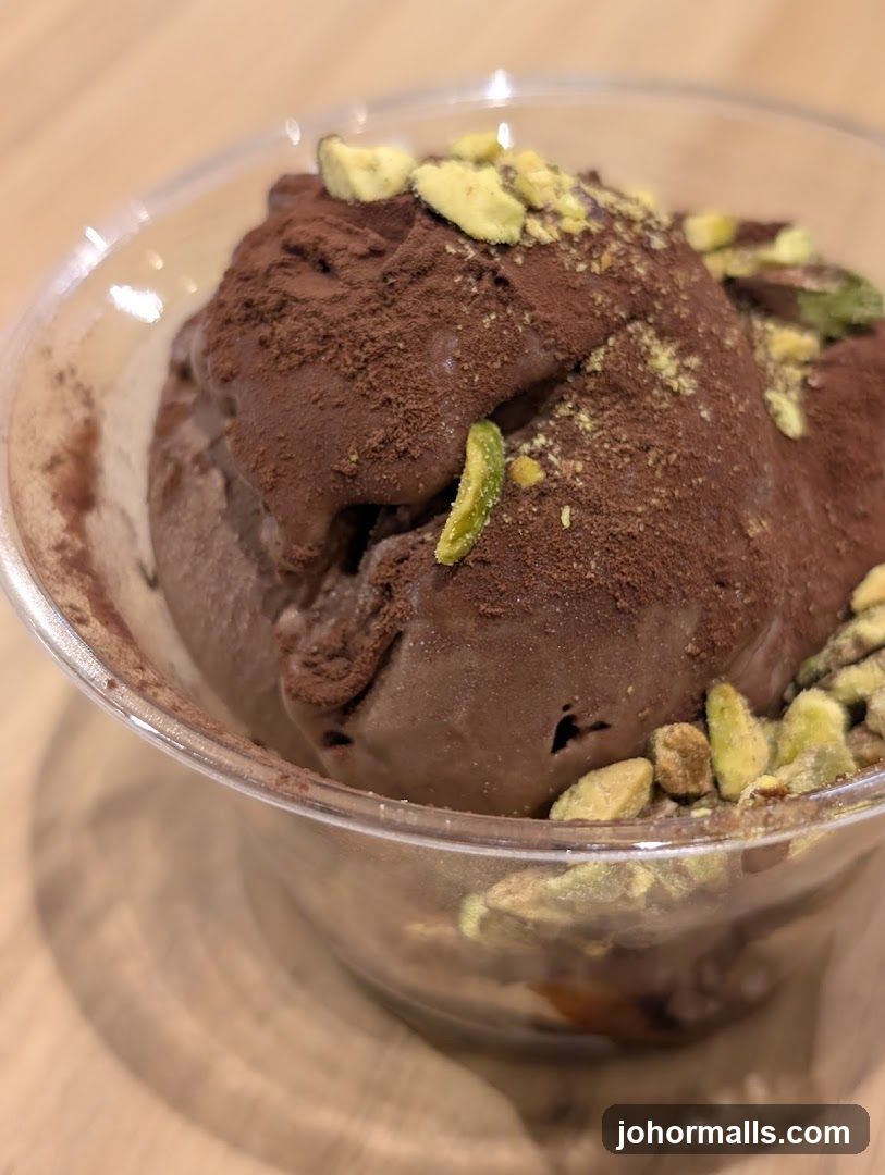 Chocolate Ice Cream with Pistachios