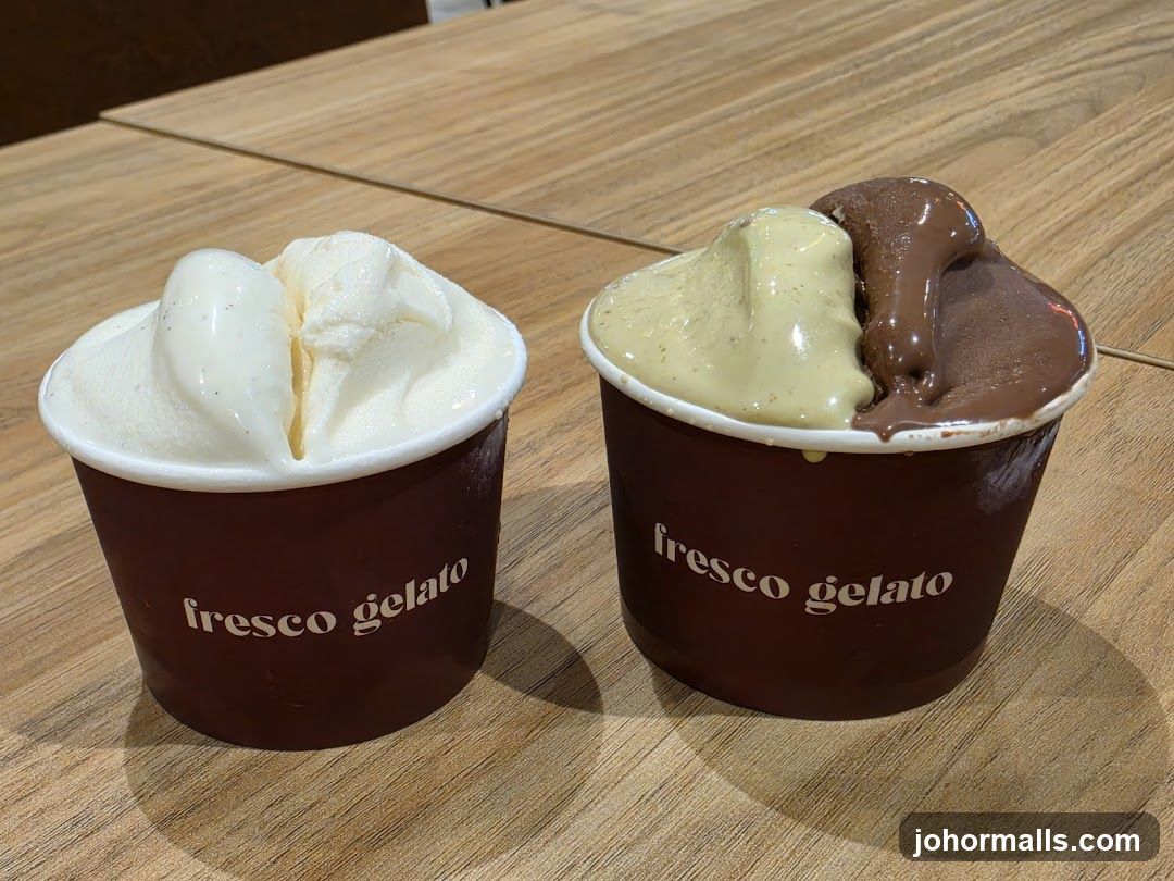 Two cups of gelato