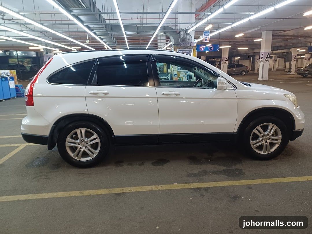 White SUV in Parking Garage