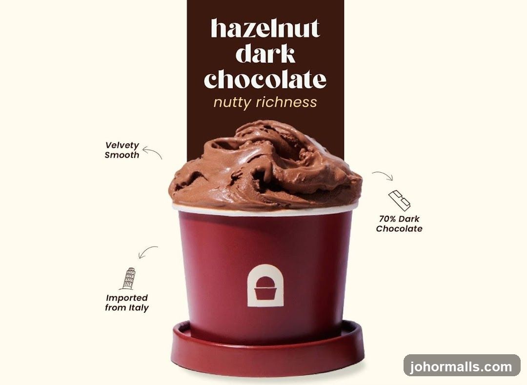 Hazelnut Dark Chocolate Gelato