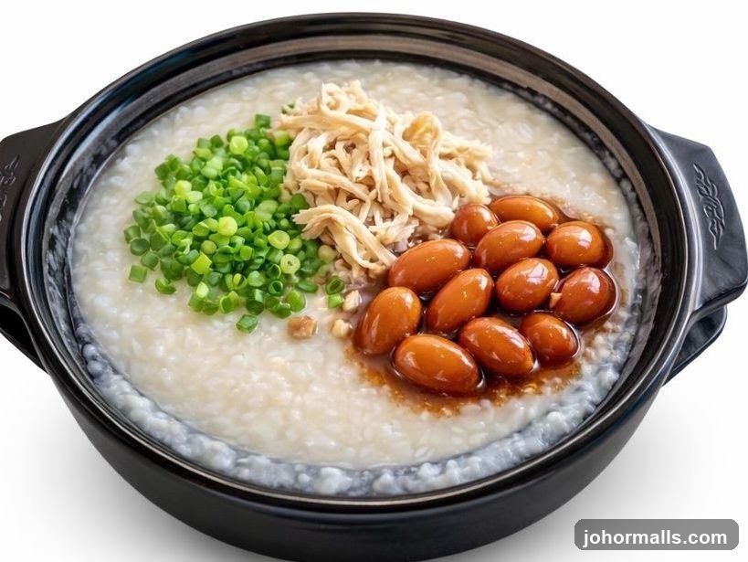 Congee with toppings