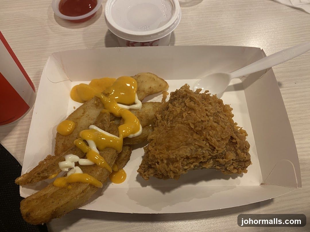 Fried Chicken and Potato Wedges