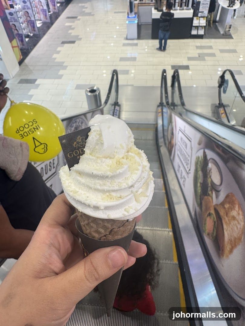 Ice Cream Cone on Escalator