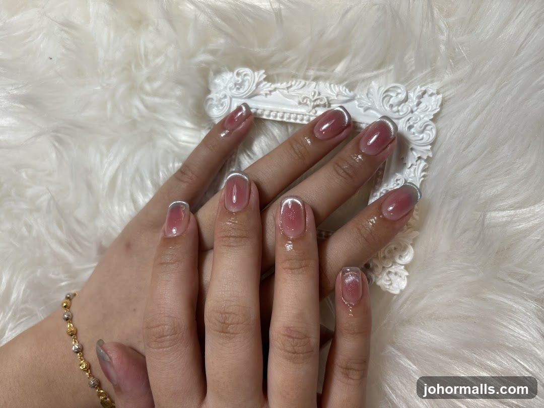 Nails with Ombre and French Tip Design
